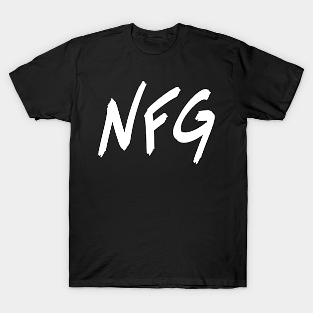 NFG White A T-Shirt by Veraukoion